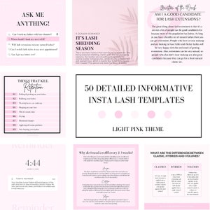 Editable Lash Instagram Templates, Lash Technician Instagram Post Templates, Canva Editable Lash Stories and Posts, Resellable Lash Posts