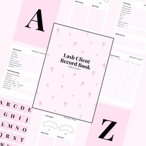 Lash Client Record Book, Lash Tech Business Planner (digitale planner)
