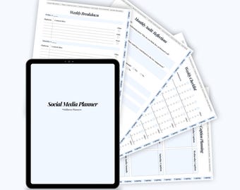 UNDATED Digital Social Media Planner, Content Creation Planner for Instagram TikTok & more, Digital Marketing Book, Social Media Scheduler
