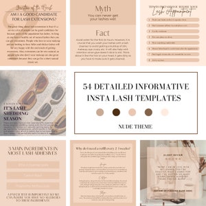 Editable Lash Instagram Templates, Lash Technician Instagram Post Templates, Canva Editable Lash Stories and Posts, Resellable Lash Posts