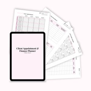 UNDATED Digital Client Appointment & Finance Planner, Beauty Salon Appointment Book, Finance Record Book, Business Tracker, Business Planner
