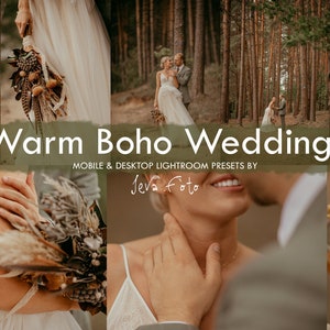 5 WARM PRESETS, Boho presets, soft presets, lightroom, mobile and desktop, filter, instagram presets, portraits, wedding photography