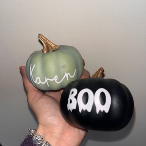 Personalised small pumpkins