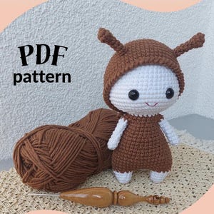 Amigurumi Ant Crochet Pattern: Handmade Plush Forest or Field Beetle (PDF Pattern), Soft bug