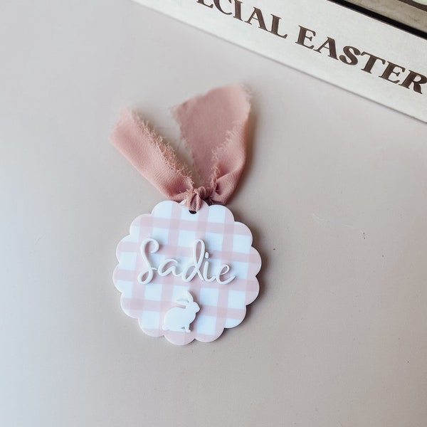 Easter Basket Tag  | Easter Tag | Gingham Tag