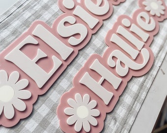 Kids name plaque | Daisy Name Plaque | Acrylic name sign