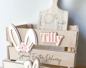 Personalised Easter Crate | Easter wooden crate  | Easter box