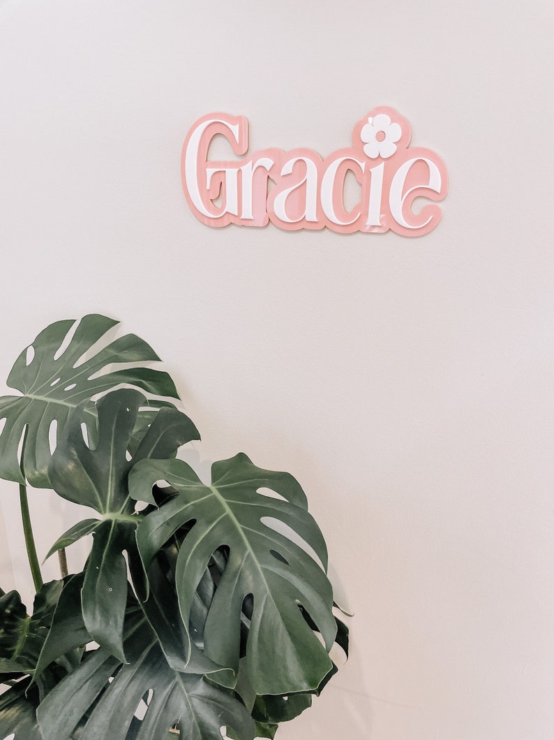 Layered Acrylic Name Plaque Kids Name Plaque Etsy Australia