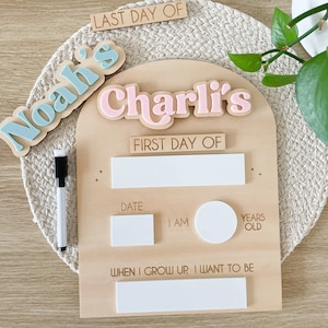 Personalized First Day of School Board | Photo Prop