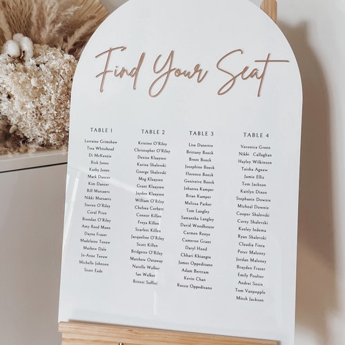 Wedding Seating Chart Seating Charts Wedding Sign Etsy Australia