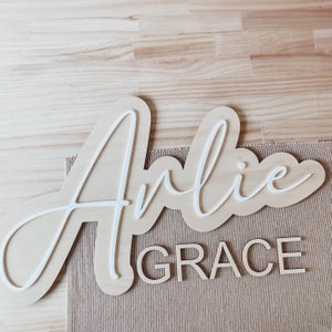 Kids name sign | First and Second name sign  | Wooden name Plaque