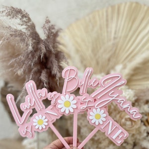 Daisy One Cake Topper | Daisy Theme Birthday | Daisy Two