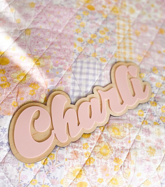 Kids Name Plaque Layered Wall Plaque Double Layered Name Etsy