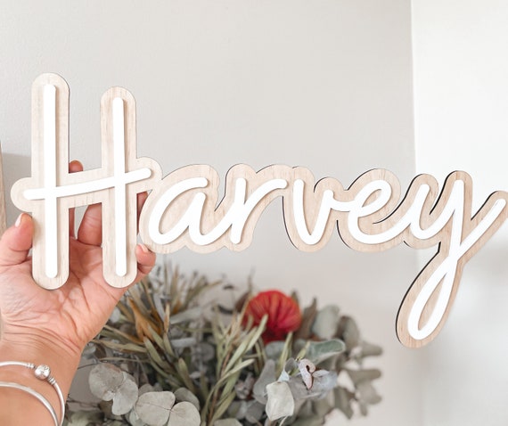 Personalized Kids Name Sign | Layered Acrylic & Plywood Plaque
