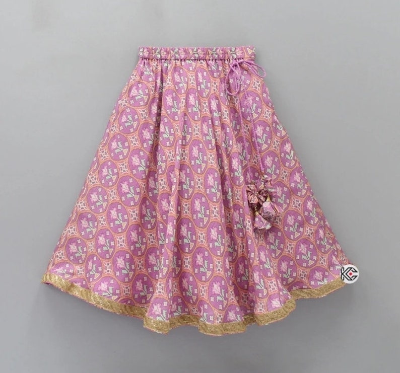 Ready To Wear Kids Pink Printe girl Dress, Indian Kids Girl Dress, Lehenga Choli for Kids Girls, Lehenga Choli, Indian outfits, Indian wear image 4