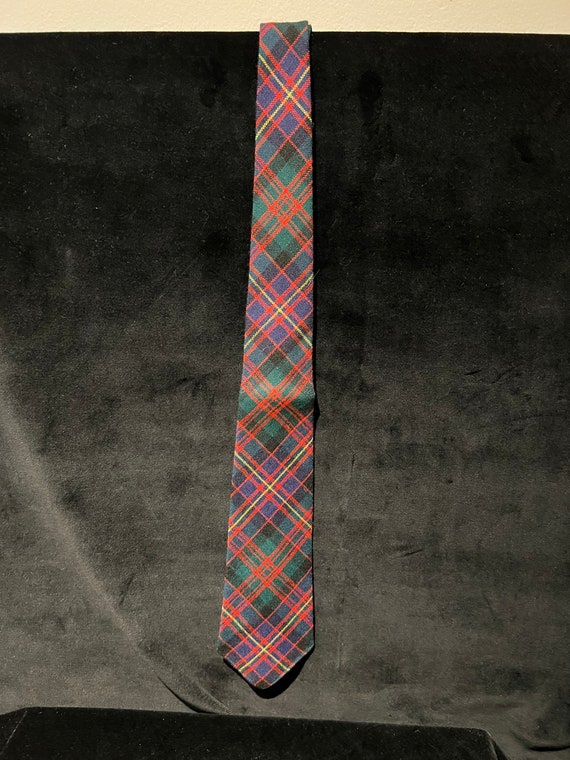 Vintage Lochcarron Scottish made Plaid Tie -Old S… - image 4