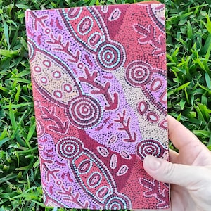 Fire Country Dreaming NAIDOC - Adjustable book cover - Fabric book cover - Adjustable book jacket - Fabric book sleeve, books, book, bookish
