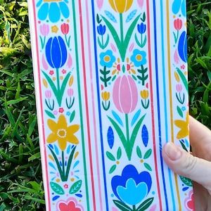 European Tulip Florals - Adjustable book cover - Fabric book cover - Adjustable book jacket - Fabric book sleeve, books, book, bookish