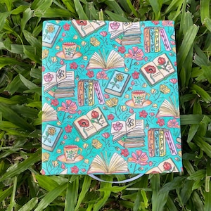 Book Lovers - Adjustable book cover - Fabric book cover - Adjustable book jacket - Fabric book sleeve