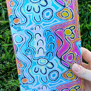 Mina Mina Dreaming NAIDOC - Adjustable book cover - Fabric book cover - Adjustable book jacket - Fabric book sleeve, books, book, bookish