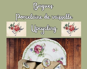 Bague Porcelaine de vaisselle recyclée