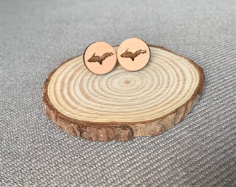 The Upper Peninsula Michigan Stud Earring| UP Earrings | Gift for her, him, Yooper | Yooper Earring | Michigan Upper Peninsula