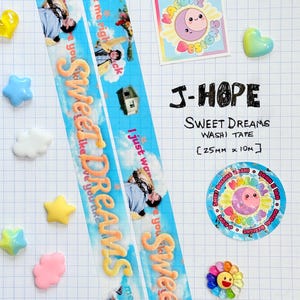 "BTS J-Hope ""Sweet Dreams"" Washi Tape | 25mm x 10mm | 'Wolken ästhetisches Journal Klebeband