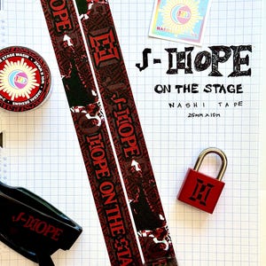 Cinta washi - J-Hope Hope on the Stage, 25 mm x 10 m, decoración K-Pop para scrapbooking y manualidades, artículos de BTS, colección J-Hope