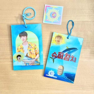 Llavero acrílico con foto de Jin Screaming Jin Super Tuna de BTS, regalo para fans, accesorio Kpop