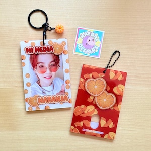 Álbum de fotos acrílico Mi Media Naranja - Estuche organizador para tarjetas fotográficas Kpop, regalo para coleccionistas
