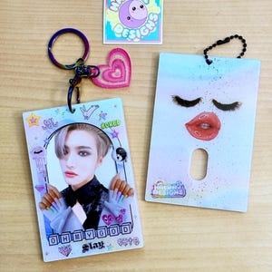 Slay Vibes Acrylic Photocard Holder - Durable Compact Kpop Photocard Organizer Case, Stylish Photo Card Display Accessory for Collectors