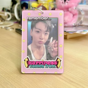 Acrylic Kpop Photocard Holder Keychain: My Happiness Idol Card Case
