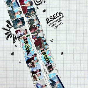 BTS J-Hope Jin Washi Tape 25 mm x 10 m - J-Day Reunion 2Seok Dekoratives Masking Tape für Planer, Scrapbooking & Journaling