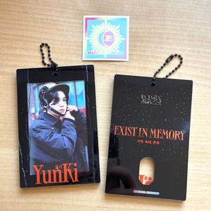 BTS Suga, AgustD D-Day Series Kpop ID Badge Accessory: Yunki Photocard Holder Keychain