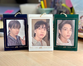 Jungkook Golden Album Photocard Holder Keychain: Kpop BTS Fan Gift