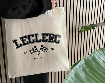 Formula 1 Charles Leclerc Tote Bag | Eco-friendly canvas bag