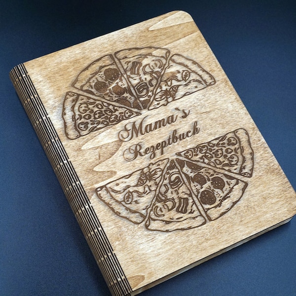 Personalized Wooden Recipe Book | Cookbook | Gift idea | Individual | birthday | Cooking | Bake