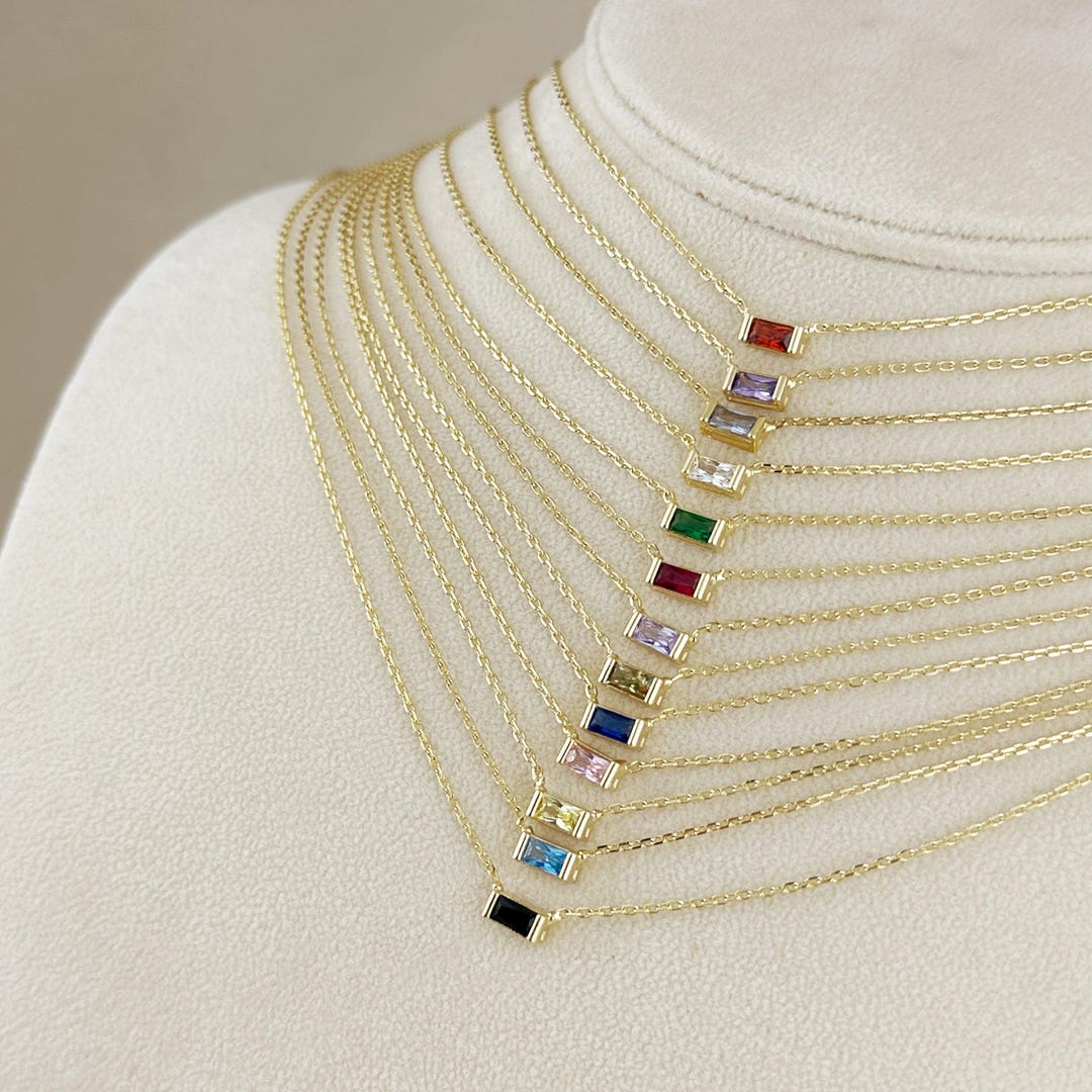 18k Gold Filled Celebration Birthstone Sets - Etsy