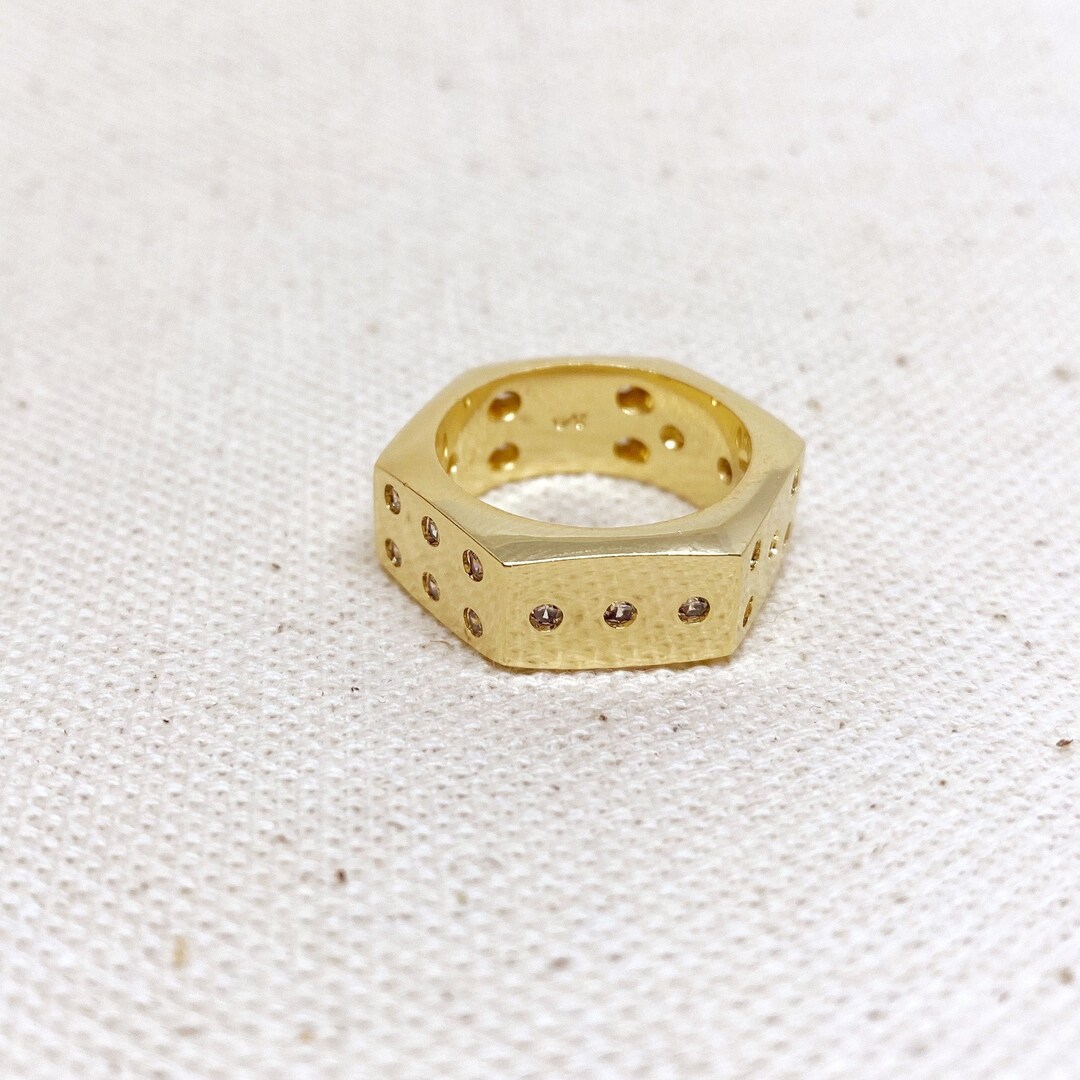 18k Gold Filled Dice Ring for Luck Wholesale and Jewelry Supplies - Etsy