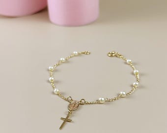 Pearl Rosary Bracelet - Faith Meets Fashion