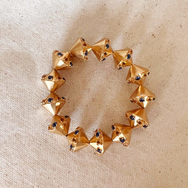 18k Gold Filled Extravagant Cone Beaded Bracelet