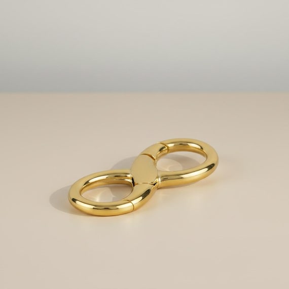 18k Gold Filled Double Claw Carabiner Clasp 24mm – Secure Jewelry Findings
