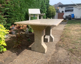Polished concrete table