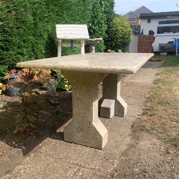 Polished concrete table