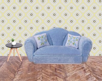 Miniature dollhouse wallpaper 1:12 scale, doll printable wallpaper(PDF)