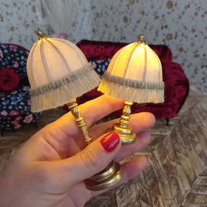Miniatur Lampenschirm 1:12, Miniatur Lampe, Puppen Stehlampe, Miniatur Stehlampe, Miniatur Tischlampe