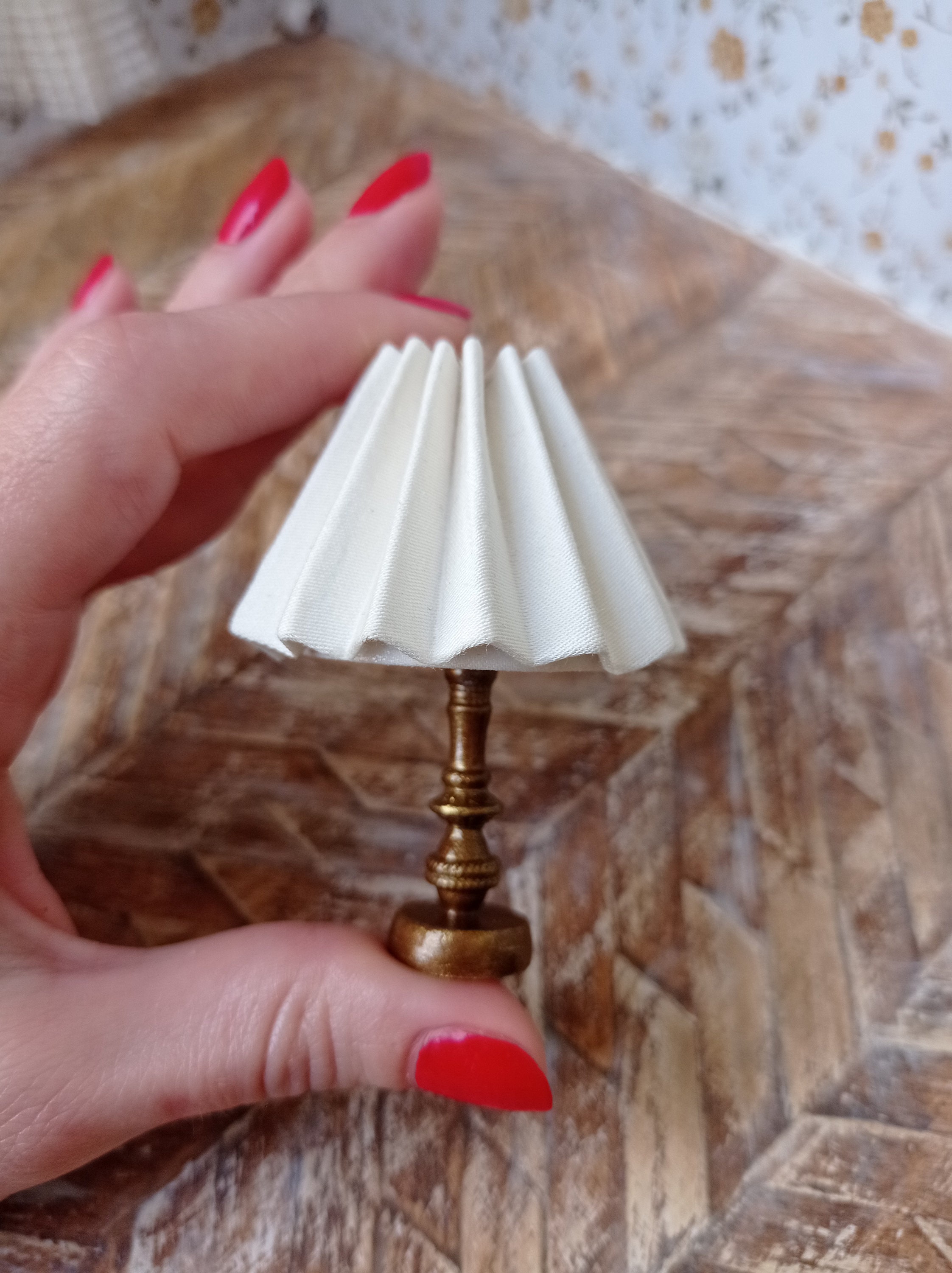 Miniature Table Lamp 1:12 Scale, Dollhouse Lampshade - Etsy