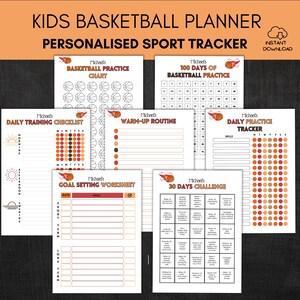 Pacchetto di pianificatori di basket per bambini: monitoraggio di allenamenti e abilità (download PDF)