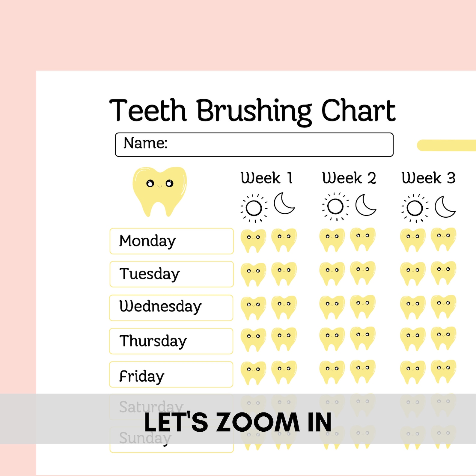 Kids Teeth Brushing Chart | Teeth Brushing Tracker | Kids Routine ...