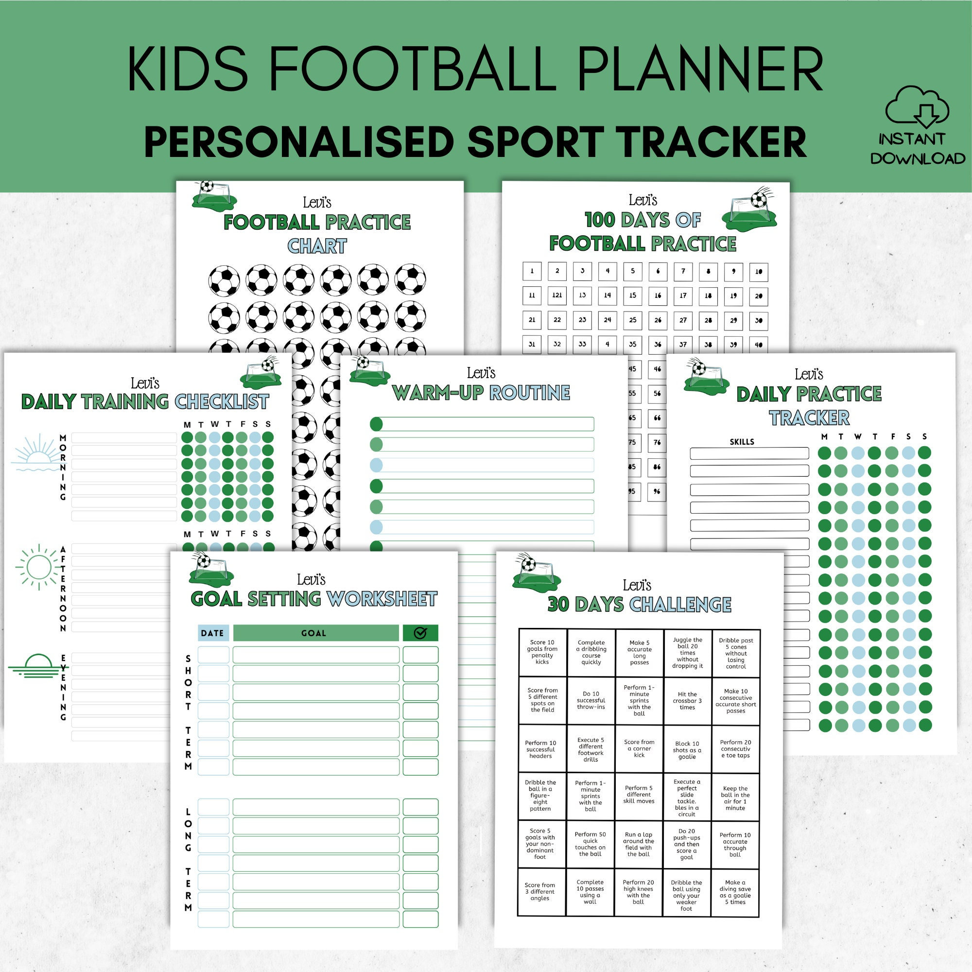 kids-football-planner-football-template-football-schedule-football-practice-football-organizer-skills-tracker-etsy